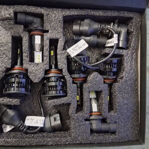 Black LED Car Light Bulbs Set HB3/HB4